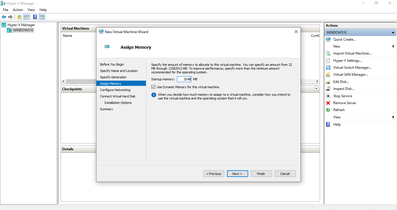 Creating a Virtual Machine with Hyper-V Manager | Abou Conde's Blog